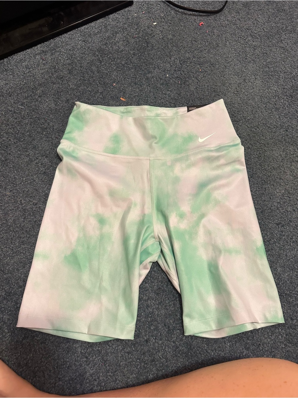 Nike Women’s Mint Green Tie-Dye Bike Shorts